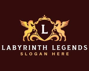 Premium Luxury Horse Crest logo design