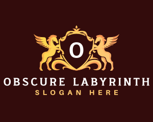 Premium Luxury Horse Crest logo design