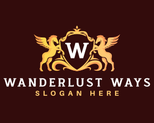 Premium Luxury Horse Crest logo design