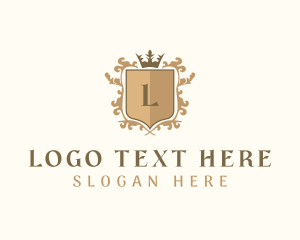 Shield Crown Wreath Firm logo