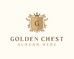 Shield Crown Wreath Firm logo design