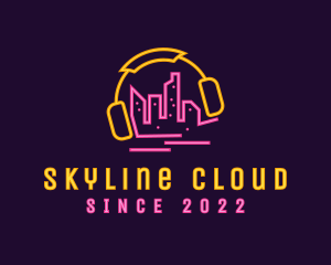 City Skyline Music Bar logo design