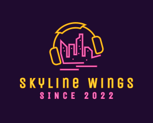 City Skyline Music Bar logo design