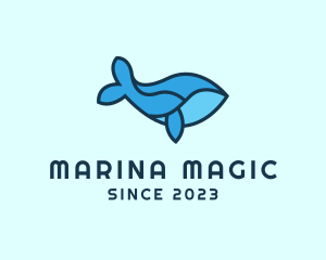 Aquatic Whale Waterpark logo design