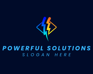 Power Lightning Energy logo design