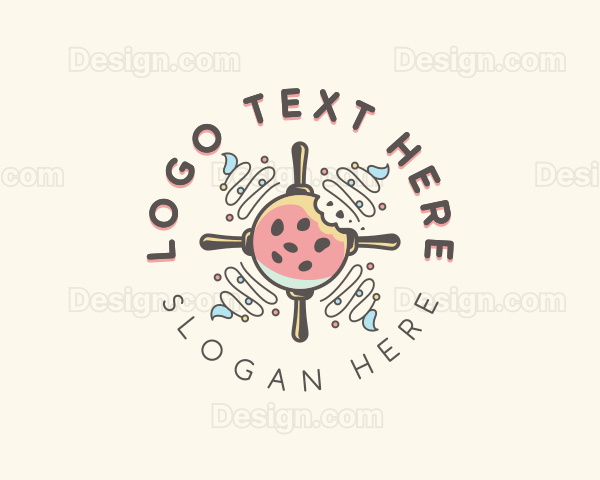 Ice Cream Cookie Dessert Logo