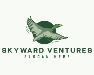 Flying Duck Bird logo
