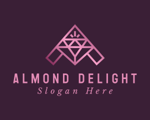 Pink Diamond Letter A logo design