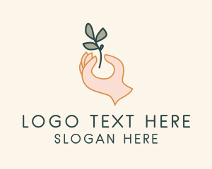 Herbal Plant Hand Logo