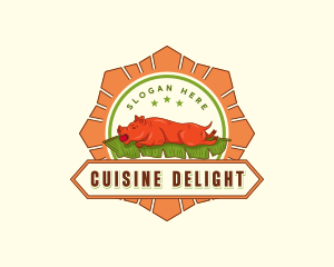 Roast Pig Lechon logo design