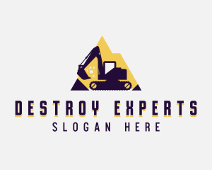 Industrial Mountain Excavator logo design