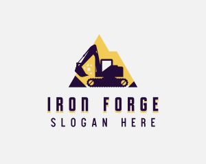 Industrial Mountain Excavator logo design