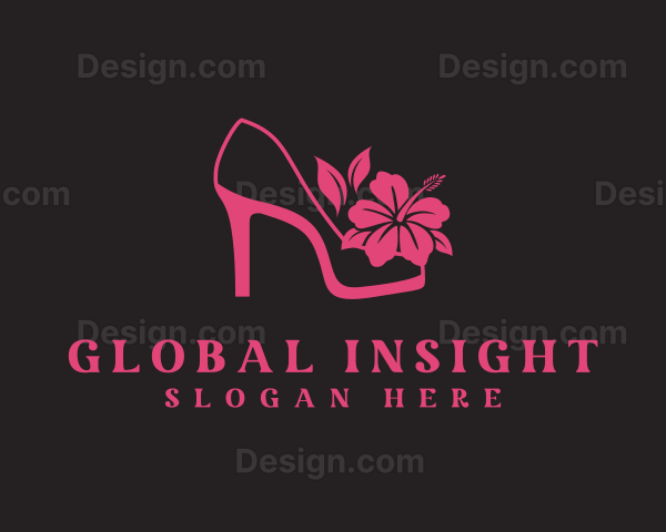 Floral Shoe Stiletto Logo