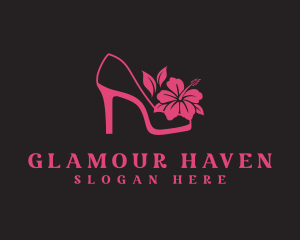 Floral Shoe Stiletto Logo