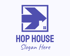 Violet House Arrow logo design