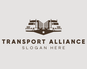Hipster Trailer Truck Transport logo