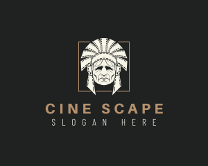 Tribal Chieftain Cinema logo design