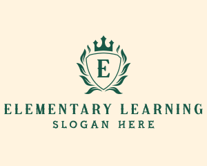 Shield Royalty Learning Center logo design