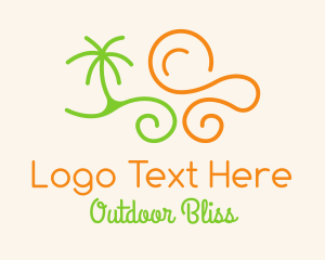 Summer Beach Waves  logo design