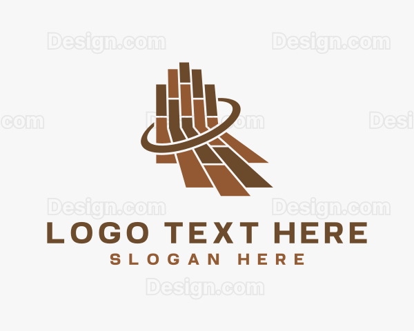 Wood Tiles Flooring Logo