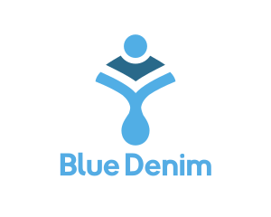 Blue Body Shape logo design