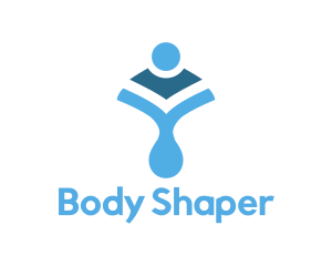 Blue Body Shape logo design