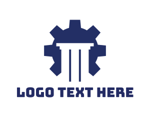 Blue Cog Pillar logo