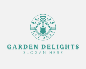 Landscaping Garden Shovel logo design