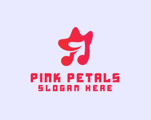 Pink Musical Star  logo design