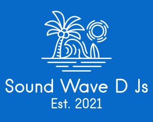 Simple Island Wave  logo design