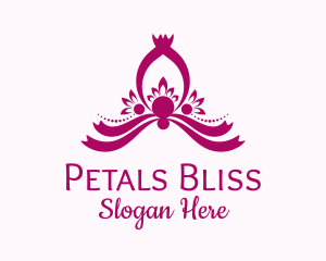 Ribbon Petal Ornament logo design