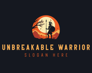 Spartan Fighter Warrior logo design