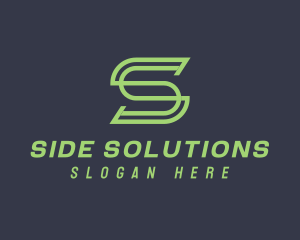 Green Monoline Letter S logo design