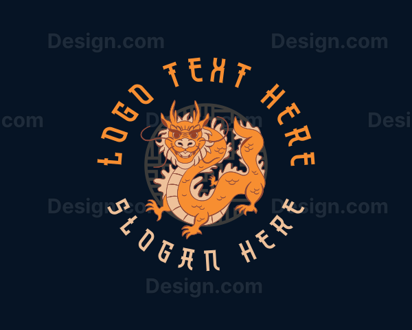 Oriental Mythical Dragon Logo