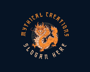 Oriental Mythical Dragon logo design