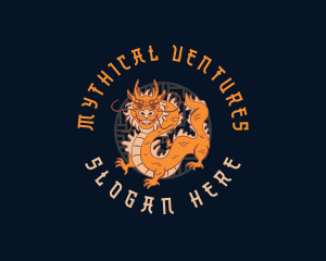 Oriental Mythical Dragon logo design