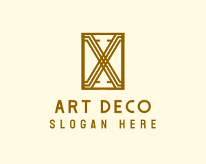 Elegant Art Deco Letter X logo