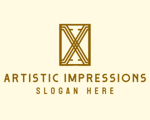 Elegant Art Deco Letter X logo design