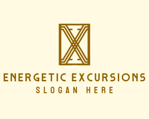 Elegant Art Deco Letter X logo design