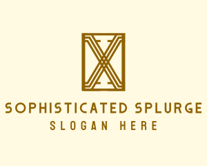 Elegant Art Deco Letter X logo design