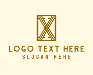 Elegant Art Deco Letter X logo design