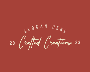 Retro Script Business logo design