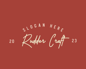 Retro Script Business logo design