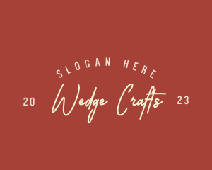 Retro Script Business logo design