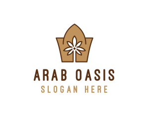 Crown  Arabian Flower  logo design