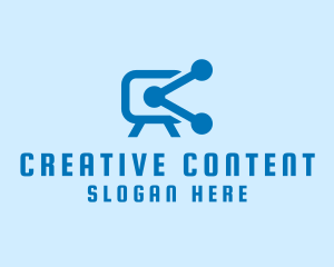 Blue Video Connection logo design