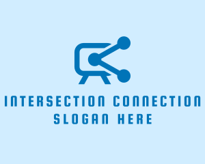 Blue Video Connection logo design