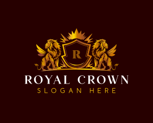 Royal Lion Shield logo design