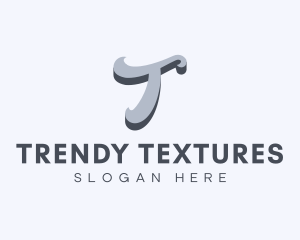 Modern Cursive letter T logo design