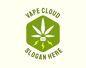 Hexagon Marijuana Vape logo design